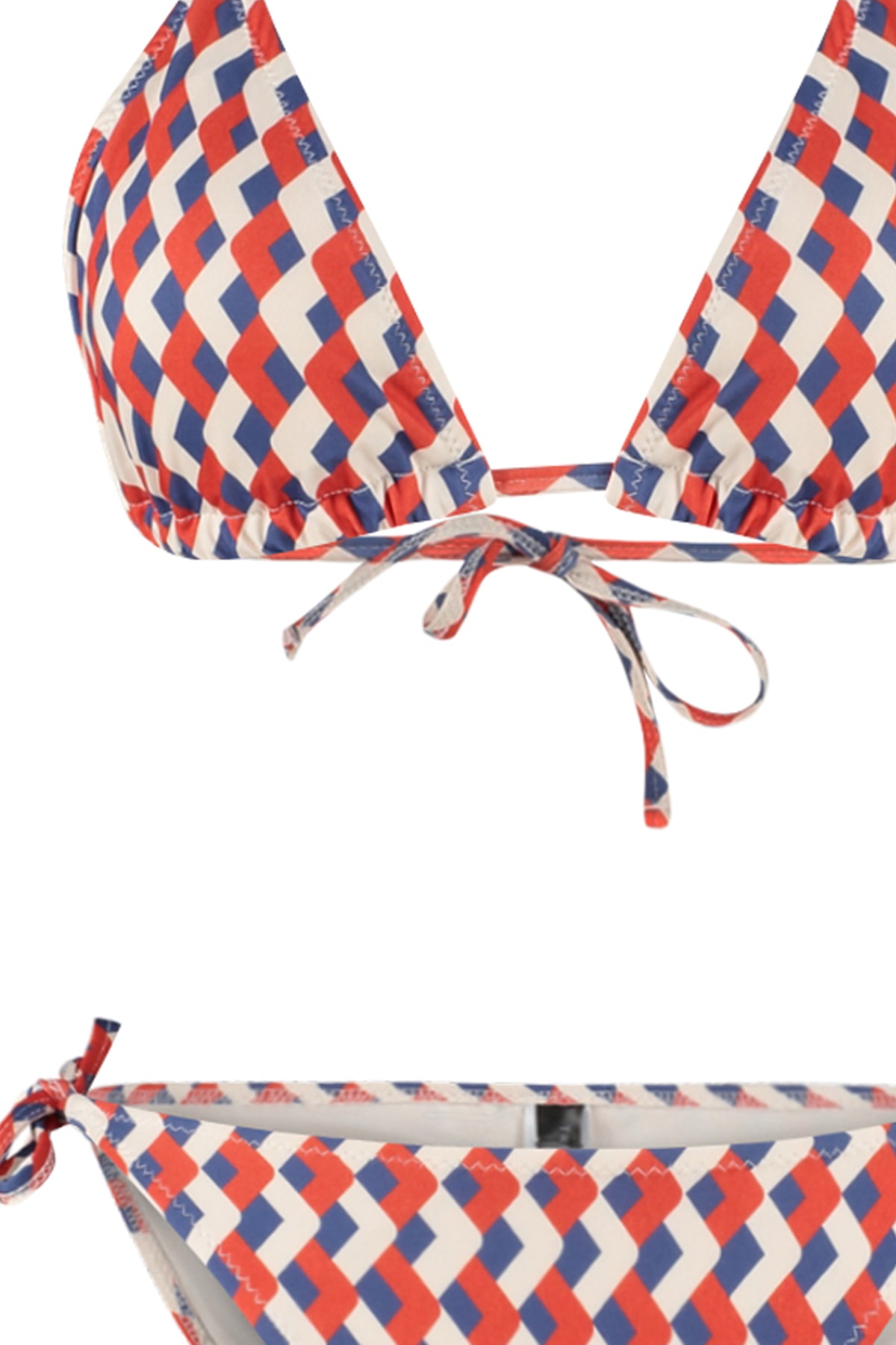 Trendyol geometric model triunghi cravată set regulat de bikini