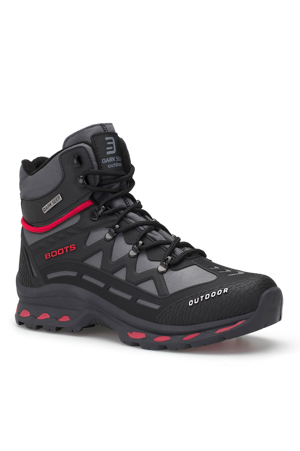 Levně DARK SEER Black Smoked Unisex Outdoor Trekking Boots.