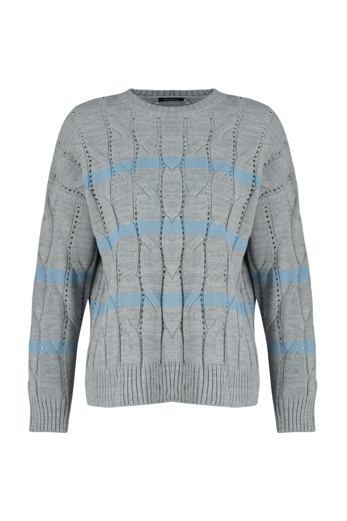 Trendyol Sweater - Gray - Regular fit