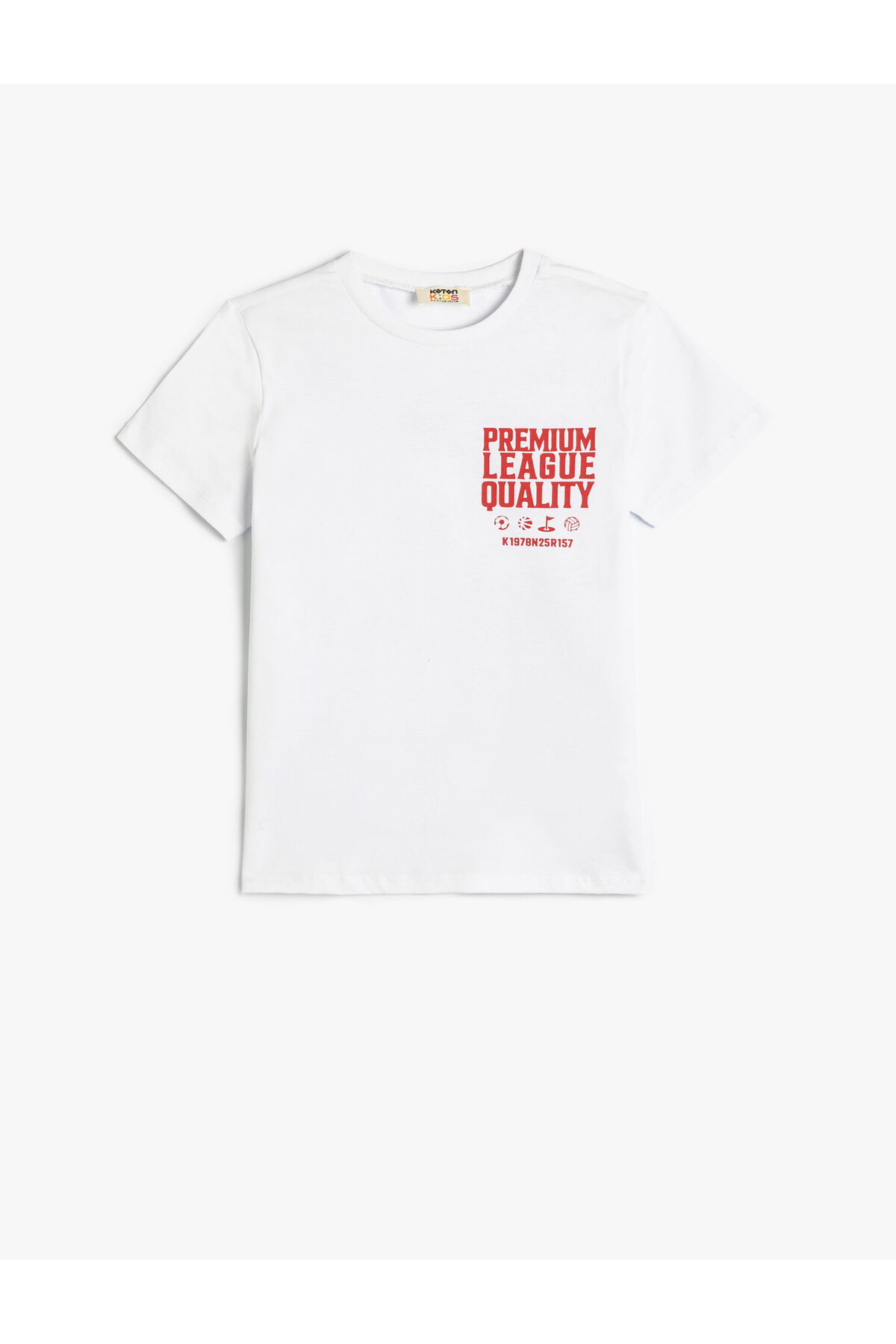 Levně Koton T-Shirt Football Themed Short Sleeve Crew Neck Cotton