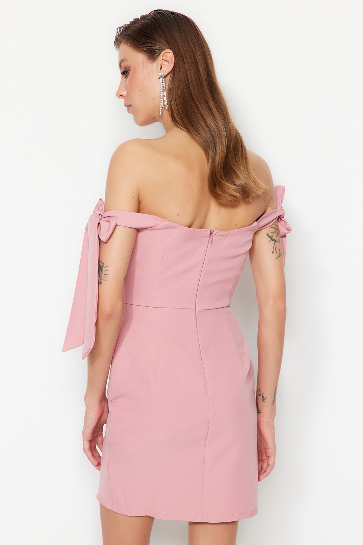 Rochie de seară elegantă Trendyol Powder Double Breasted