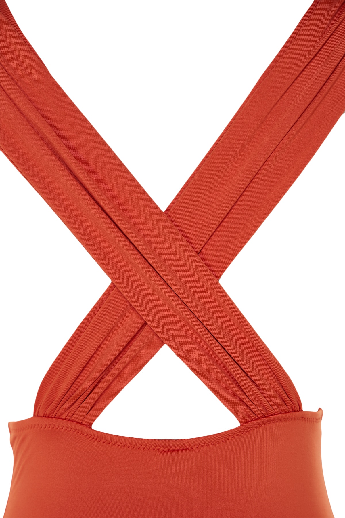 Trendyol Cinnamon Deep-Collection Draped Regular Leg Swimsuit
