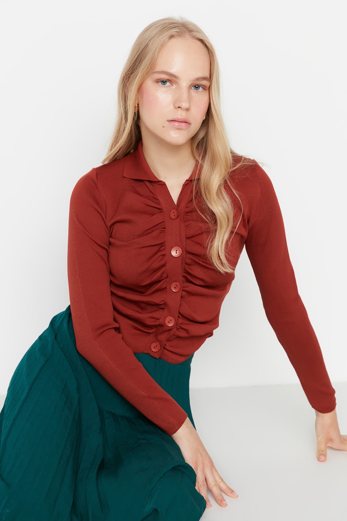Trendyol Cardigan - Brown - Regular fit
