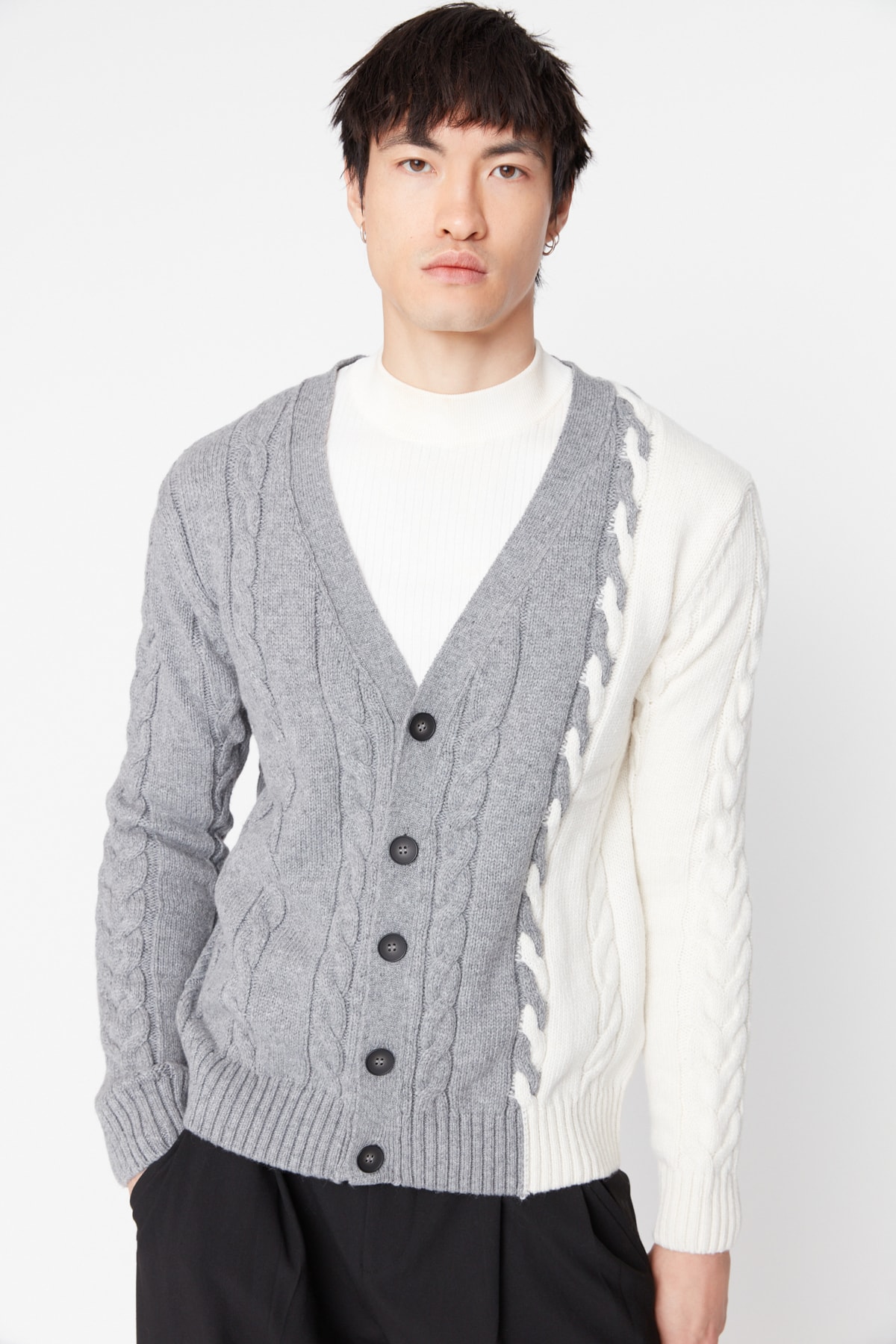 Trendyol Cardigan - Gray - Regular fit
