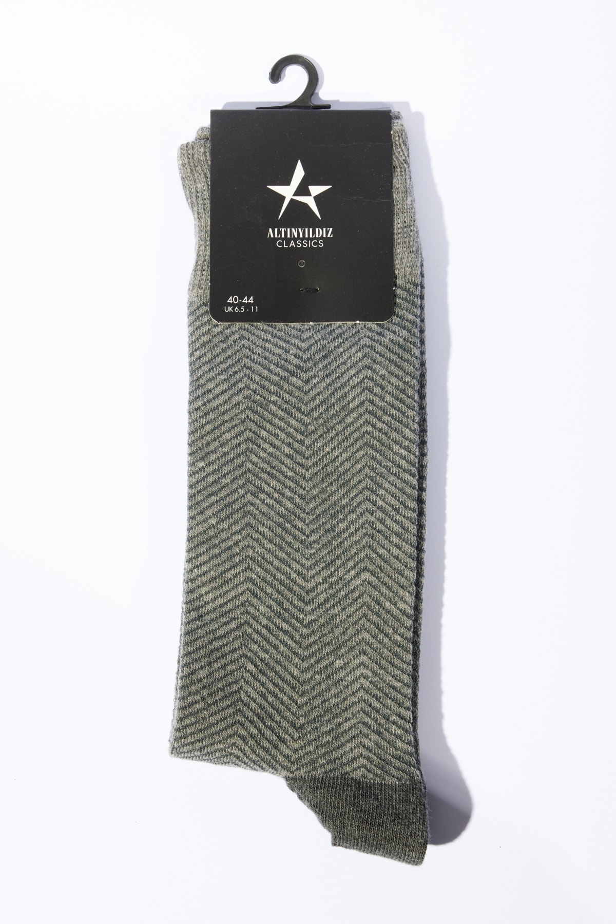 ALTINYILDIZ CLASSICS Men's Grey-Anthracite Patterned Socks