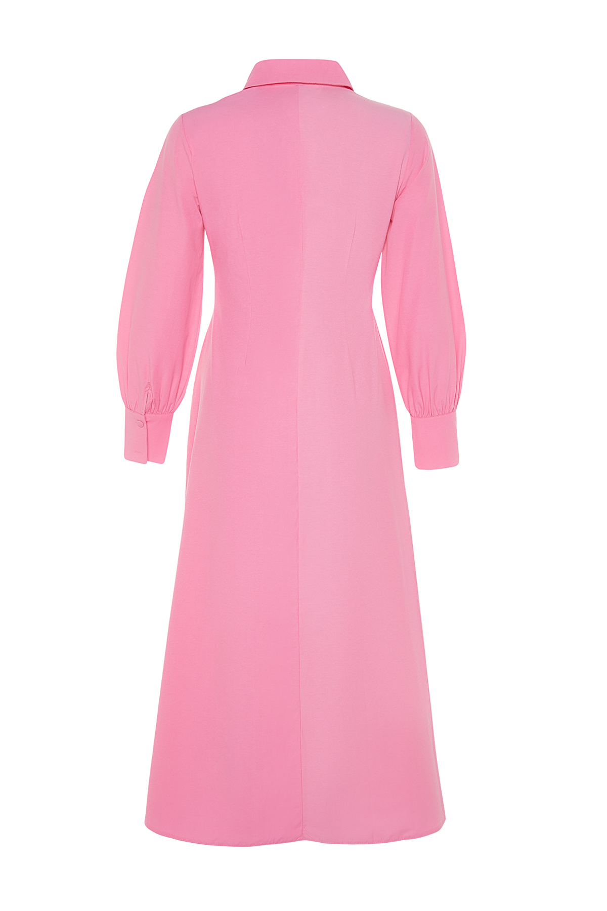 Trendyol Pink Flower Detail Buttoned Woven Mother Daughter Shirt Dress