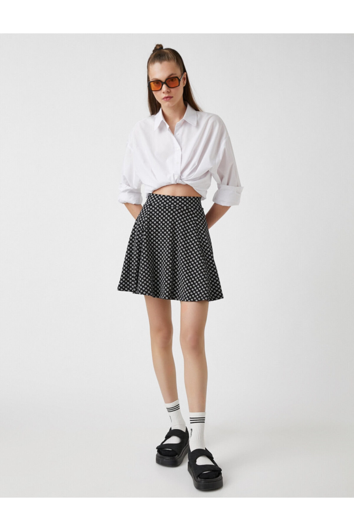 Levně Koton High Waist Mini Skirt
