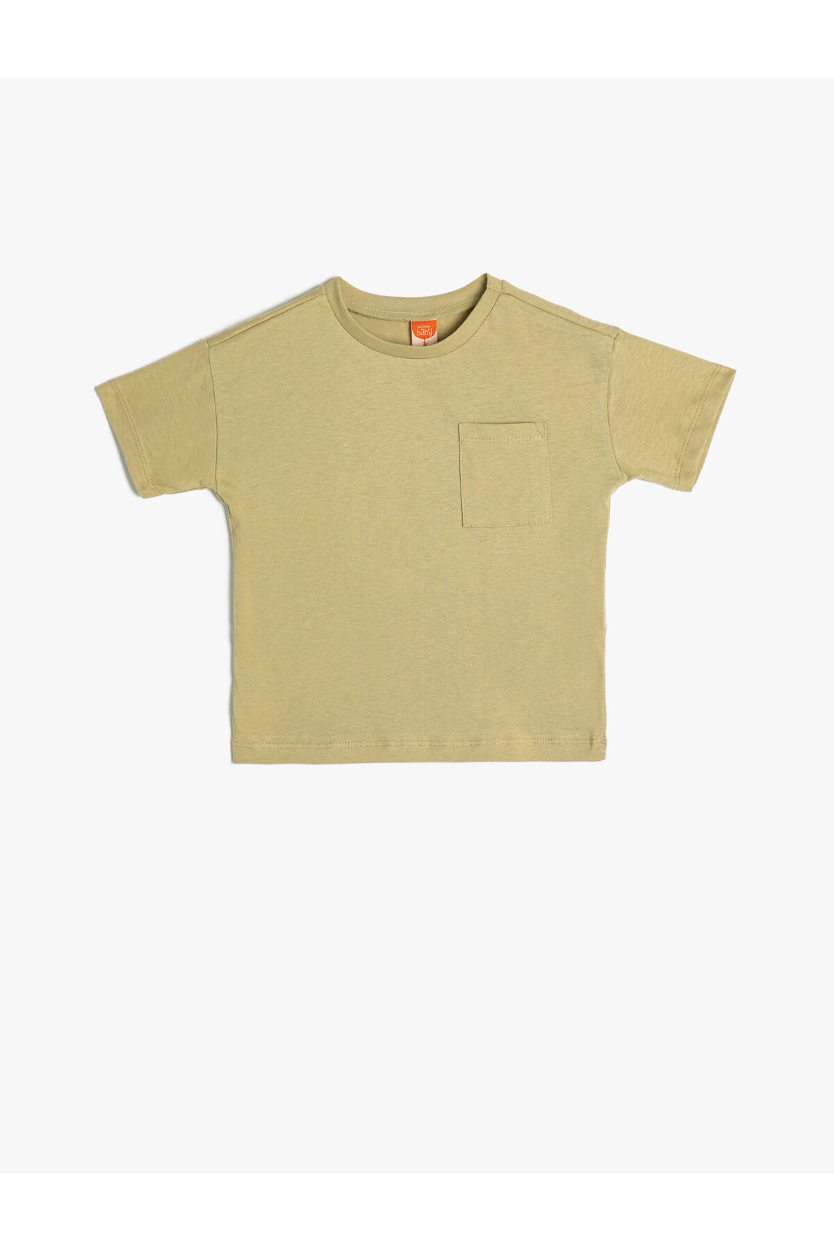 Levně Koton Basic T-Shirt Short Sleeve Pocket Detailed Cotton