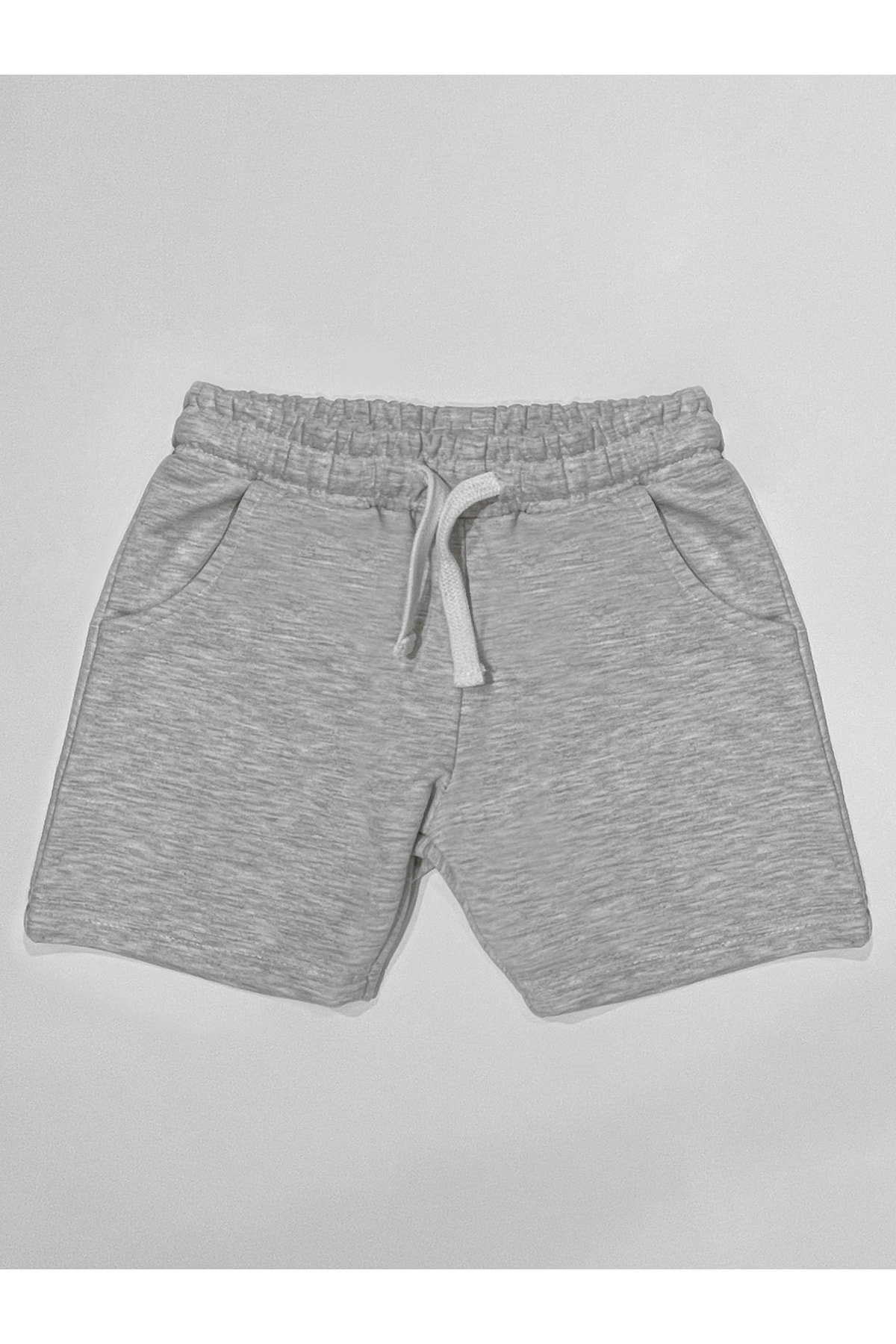 Levně Denokids Basic Boys' Cotton Light Gray Shorts