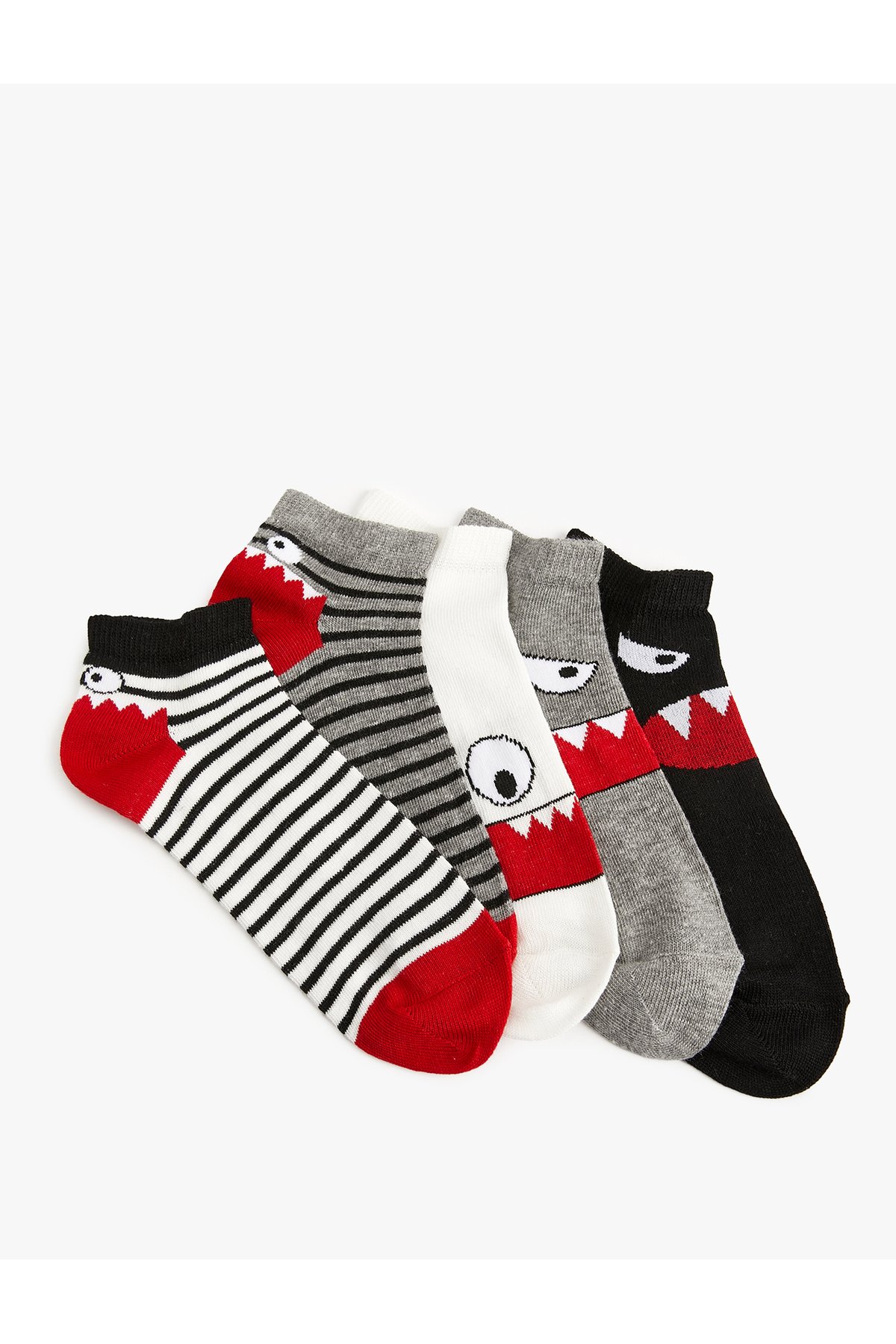 Koton 5-Piece Socks Set Monster Patterned
