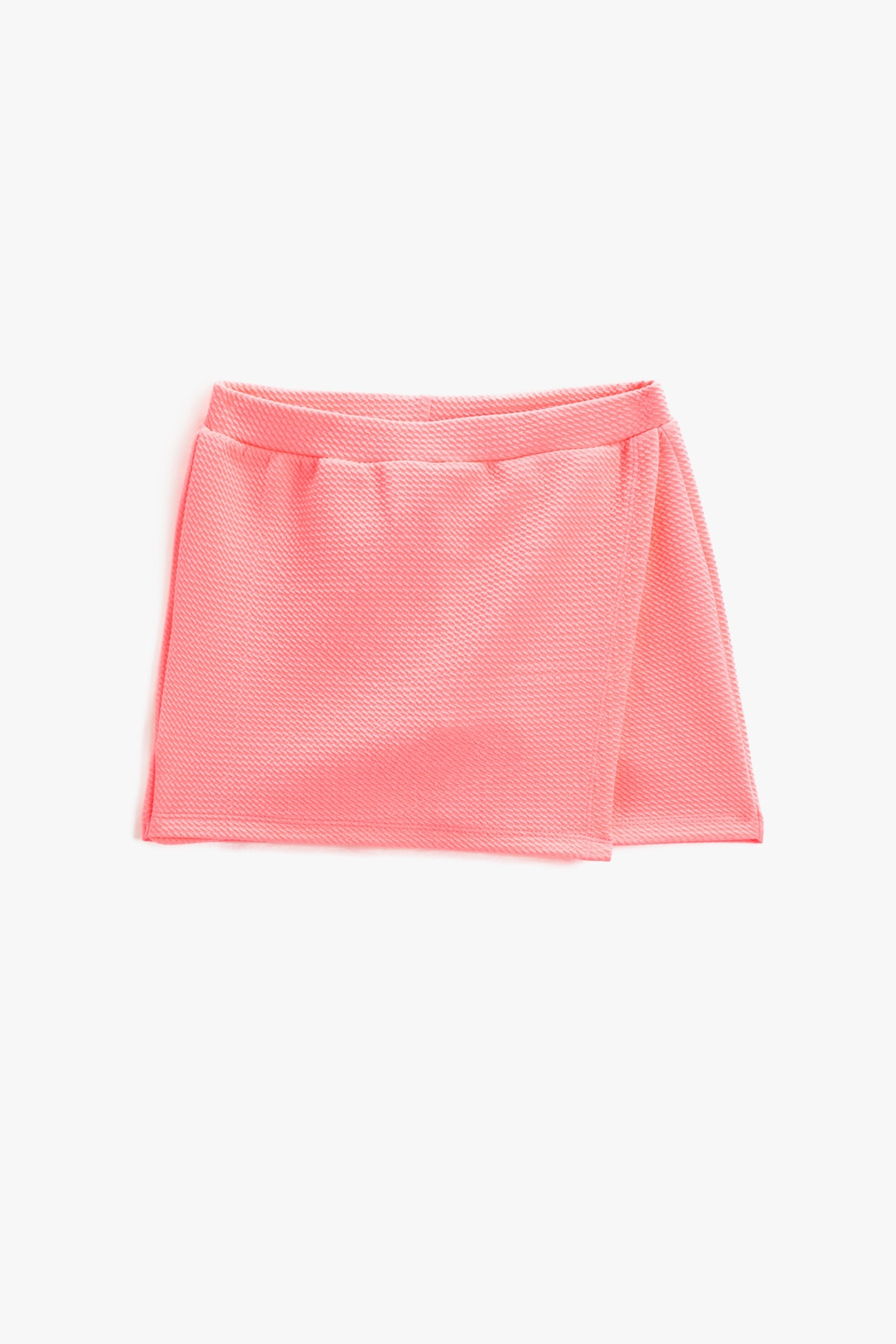Levně Koton Basic Mini Shorts Skirt Double Breasted. Elastic Waist, Textured.