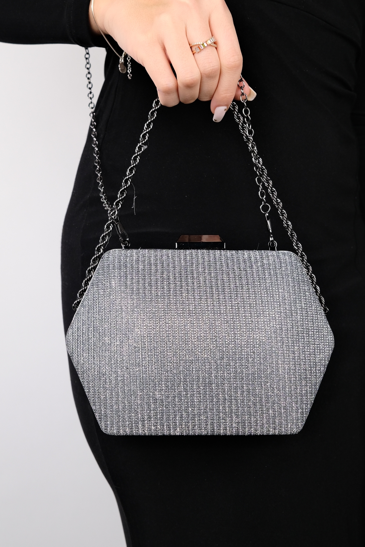 LuviShoes CUARTO Platinum Silvery Women's Hand Bag