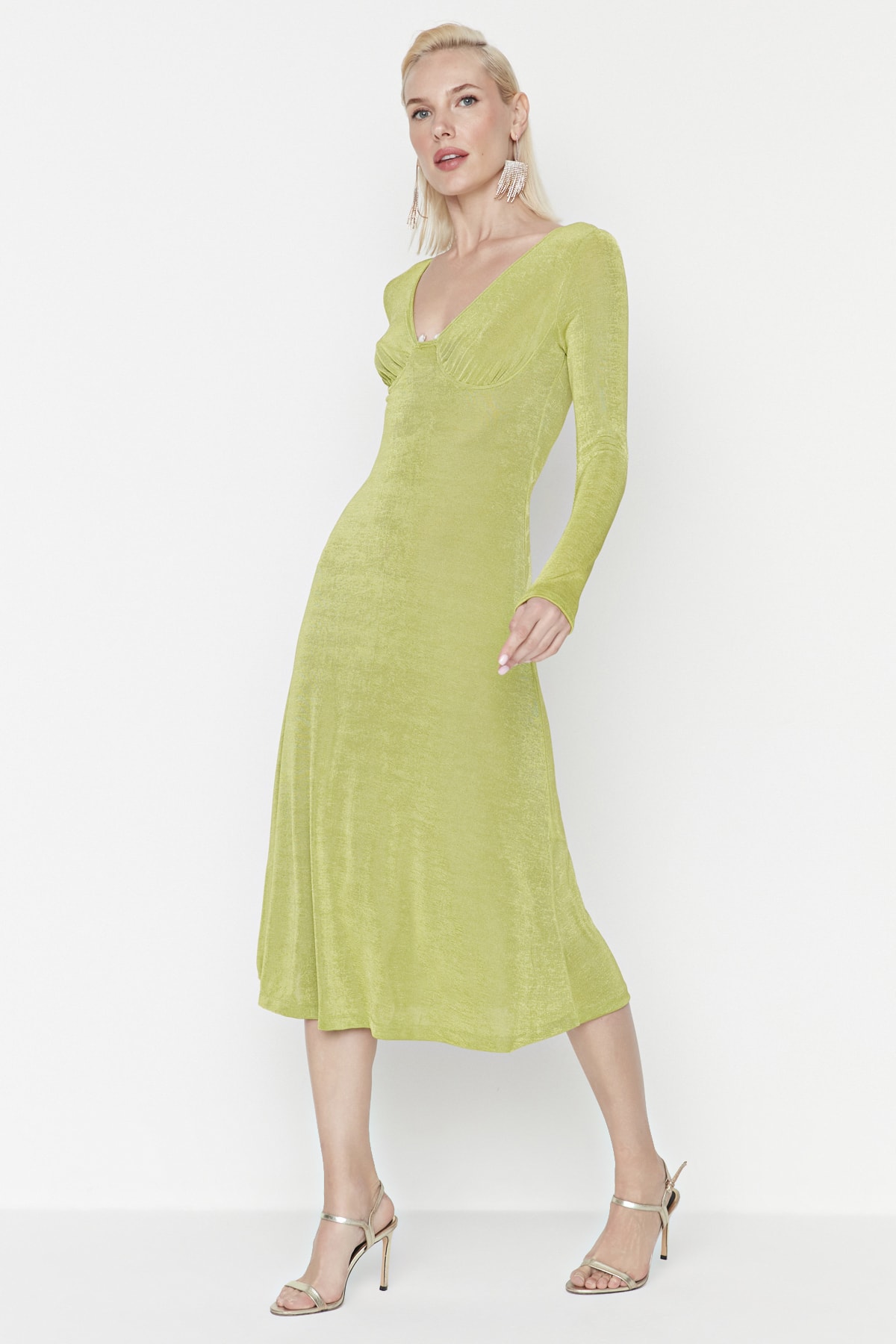 Trendyol Light Green Accesoriu Rochie detaliată