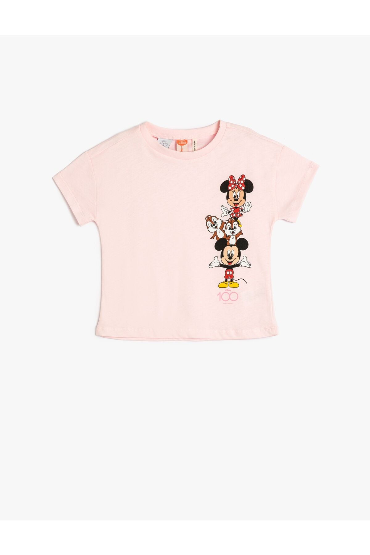 Levně Koton Minnie Mouse T-Shirt Licensed Short Sleeve Crew Neck Cotton