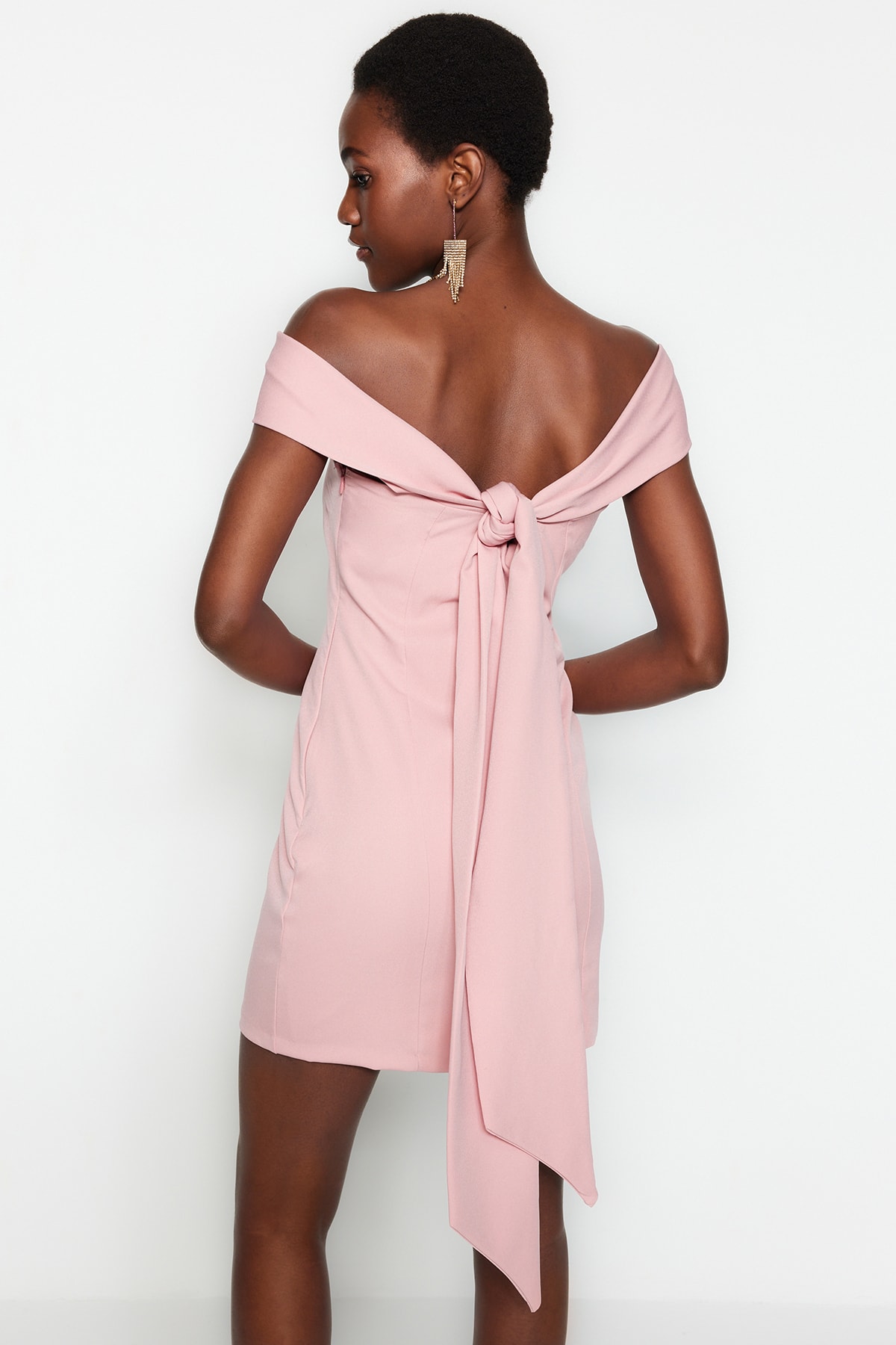 Rochie de seara Trendyol Powder Lined Worn Salopeta