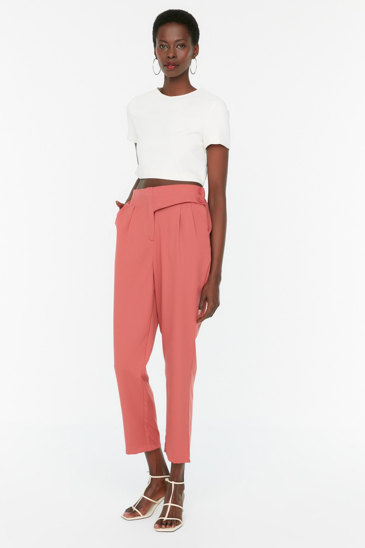 Trendyol Tile High Waist Trousers
