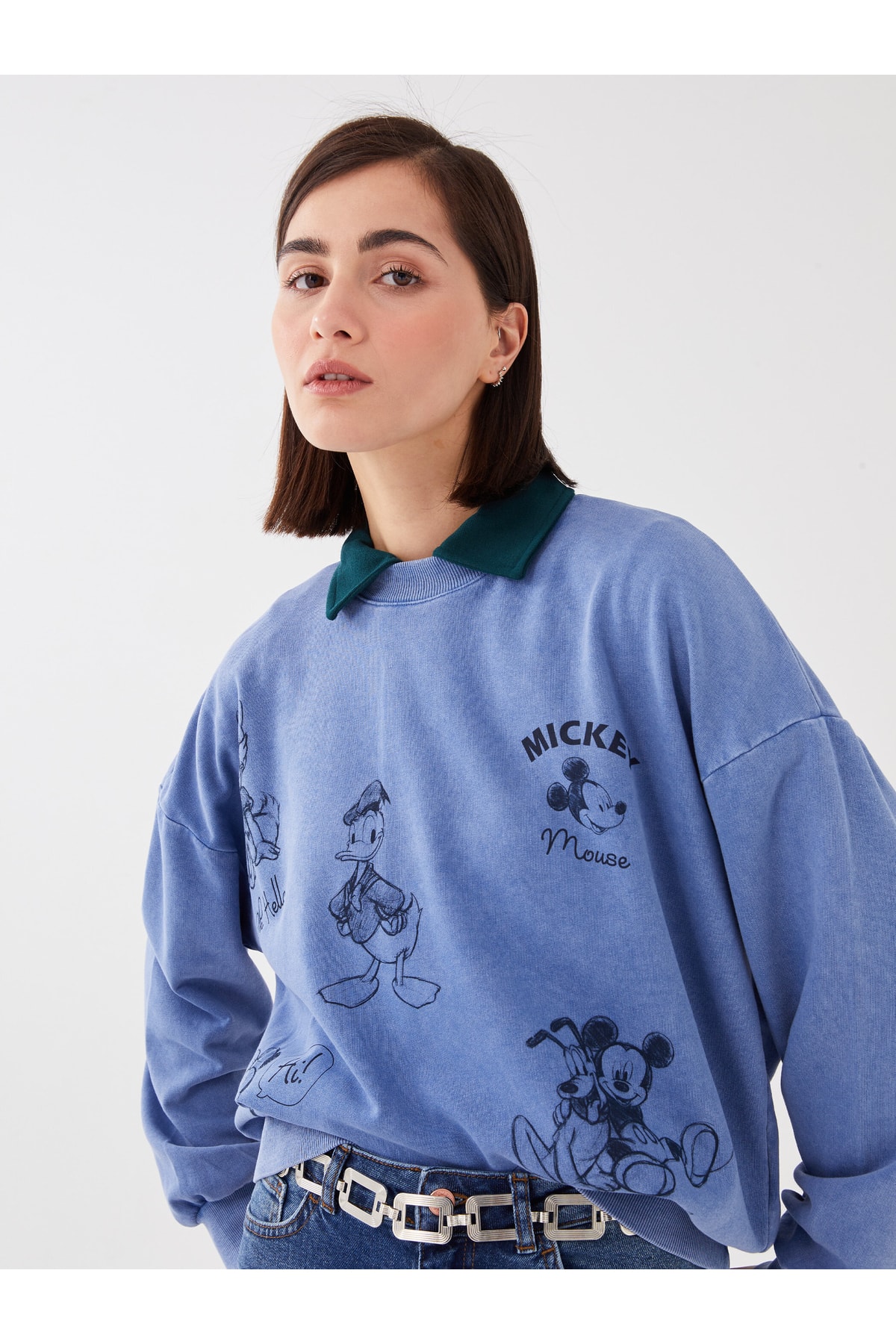 LC Waikiki Mickey Mouse And Friends Women's Printed Long Sleeve Sweatshirt
