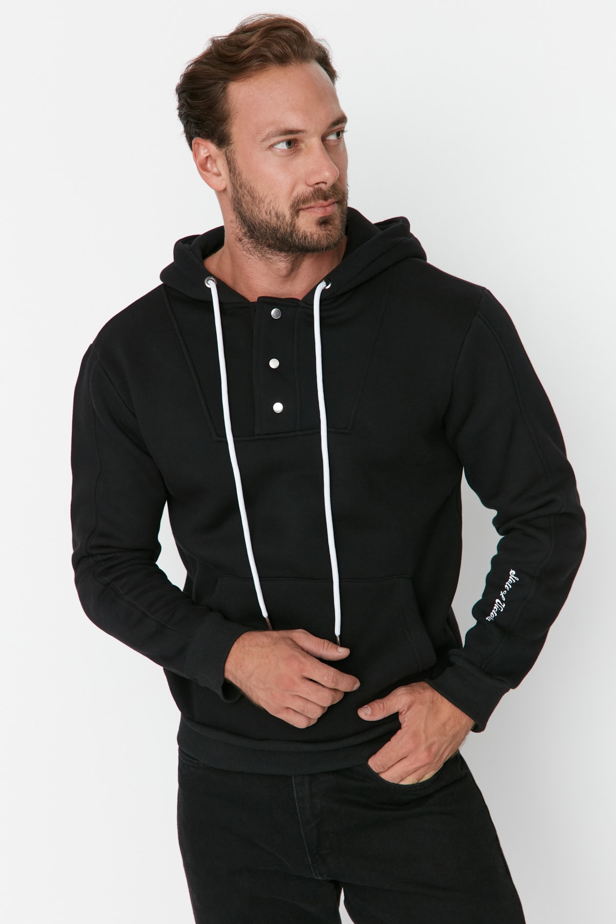 Trendyol Sweatshirt - Black - Regular fit