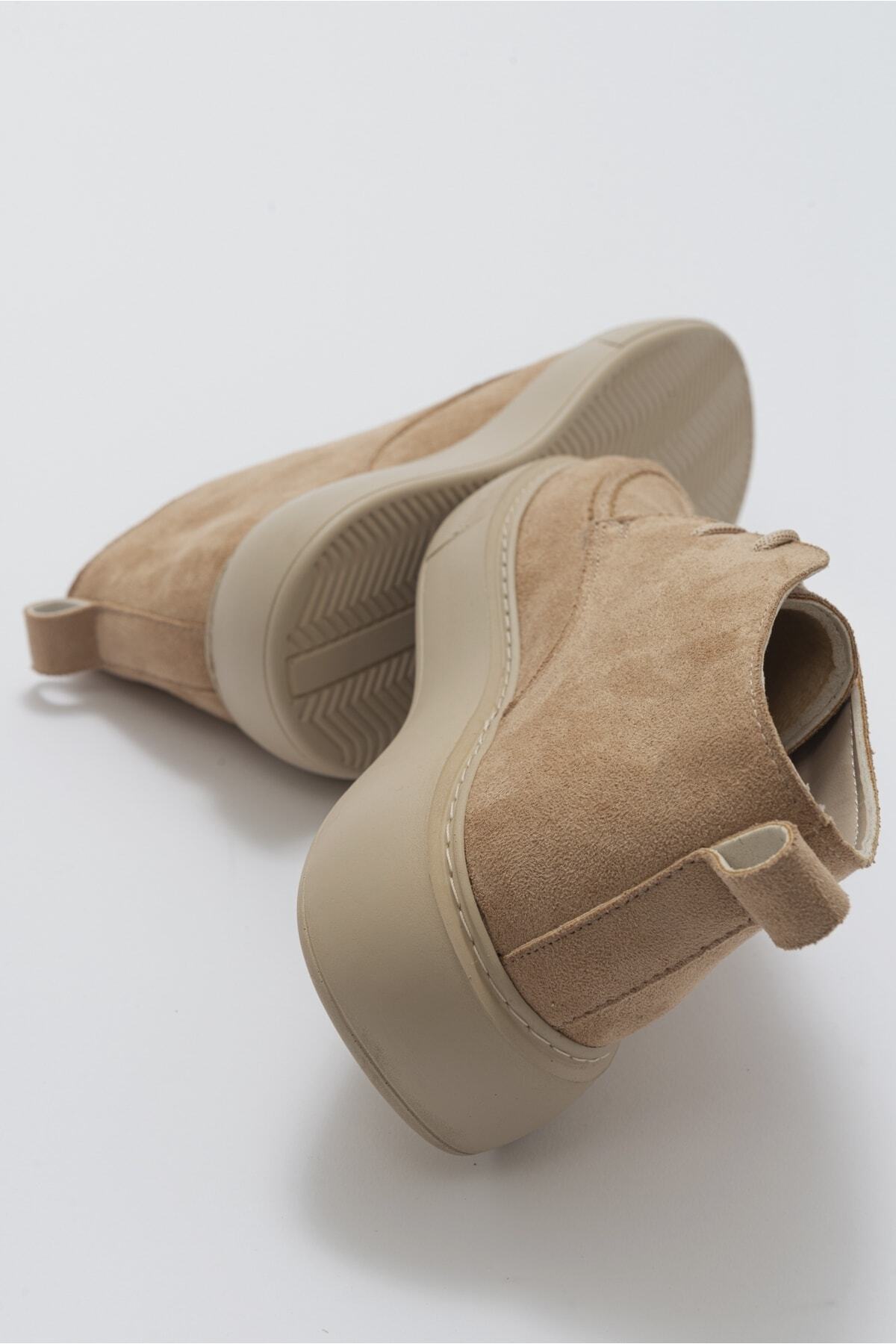 LuviShoes Valve Women's Dark Beige Suede Boots