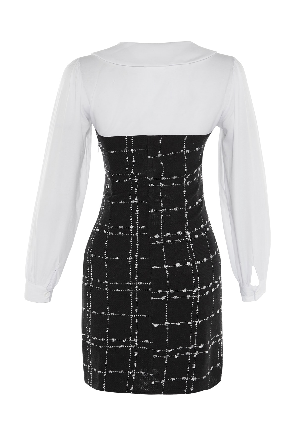 Rochie țesută Trendyol Black Tweed