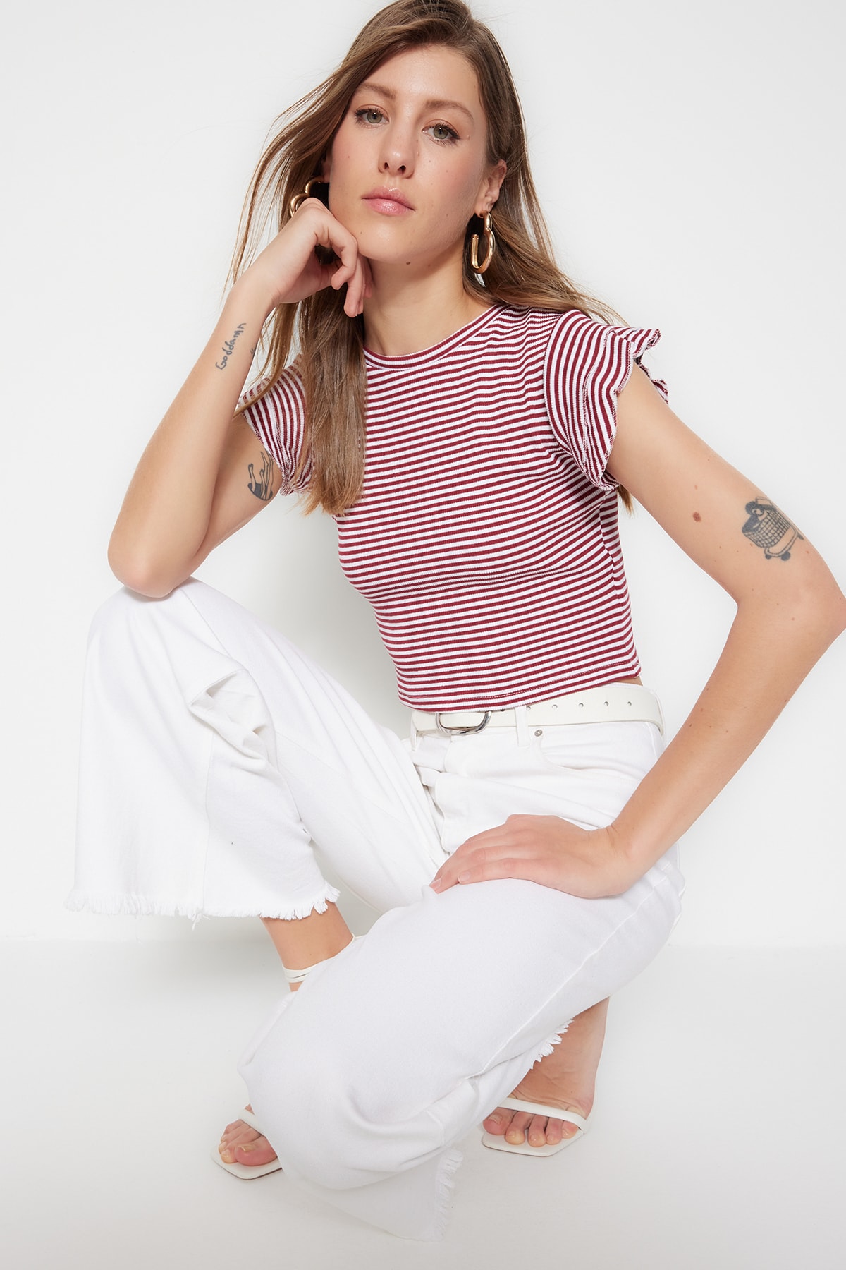 Trendyol Blouse - Burgundy - Slim fit