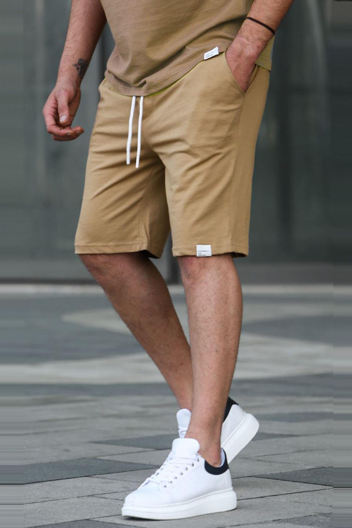 Levně Madmext Cappuccino Basic Men's Shorts 6501