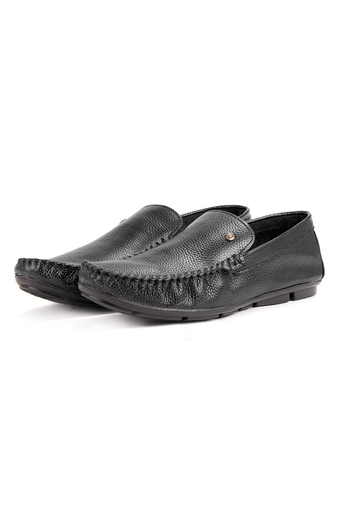 Levně Ducavelli Attic Genuine Leather Men's Casual Shoes, Roque Loafers Black.