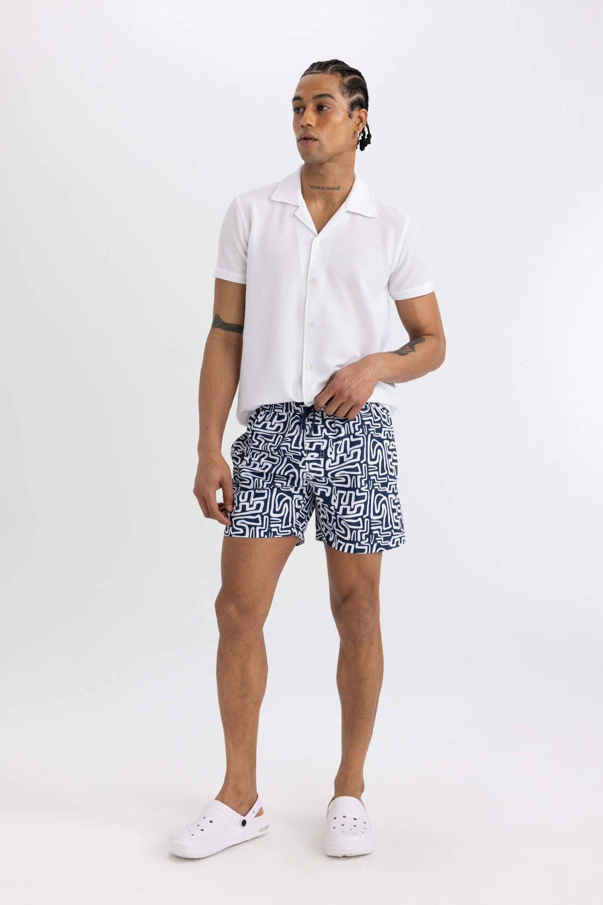 DEFACTO Short Patterned Swim Shorts