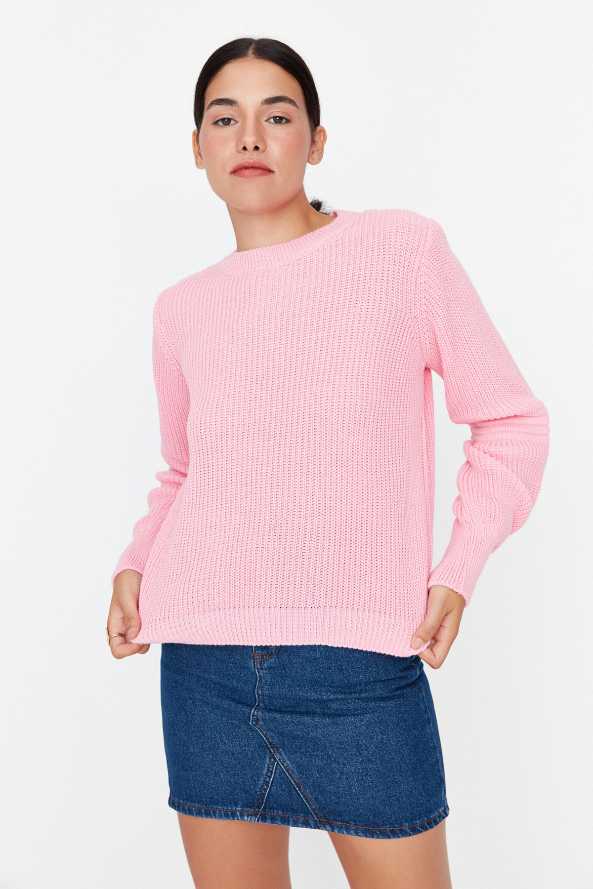 Trendyol Sweater - Pink - Regular fit