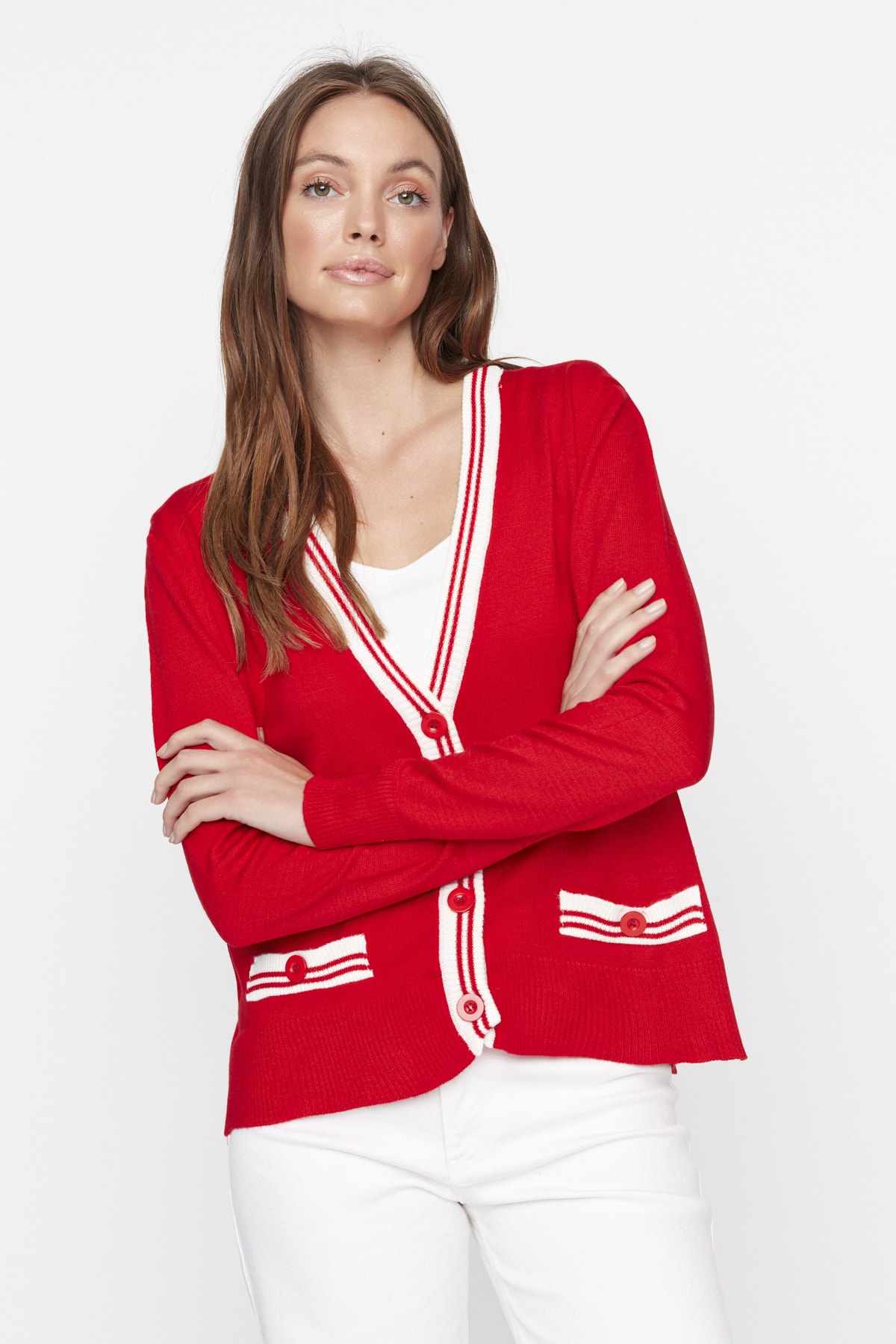 Trendyol Cardigan - Red - Regular fit