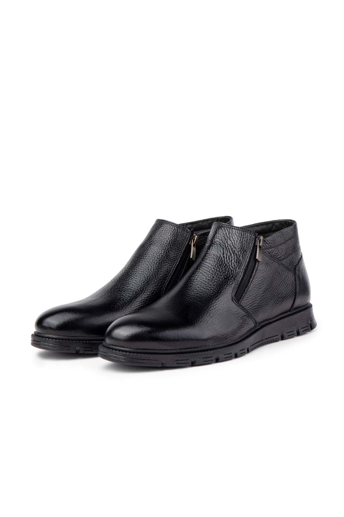 Levně Ducavelli Moyna Men's Boots From Genuine Leather With Rubber Sole, Shearling Boots, Sheepskin Shearling Boots.