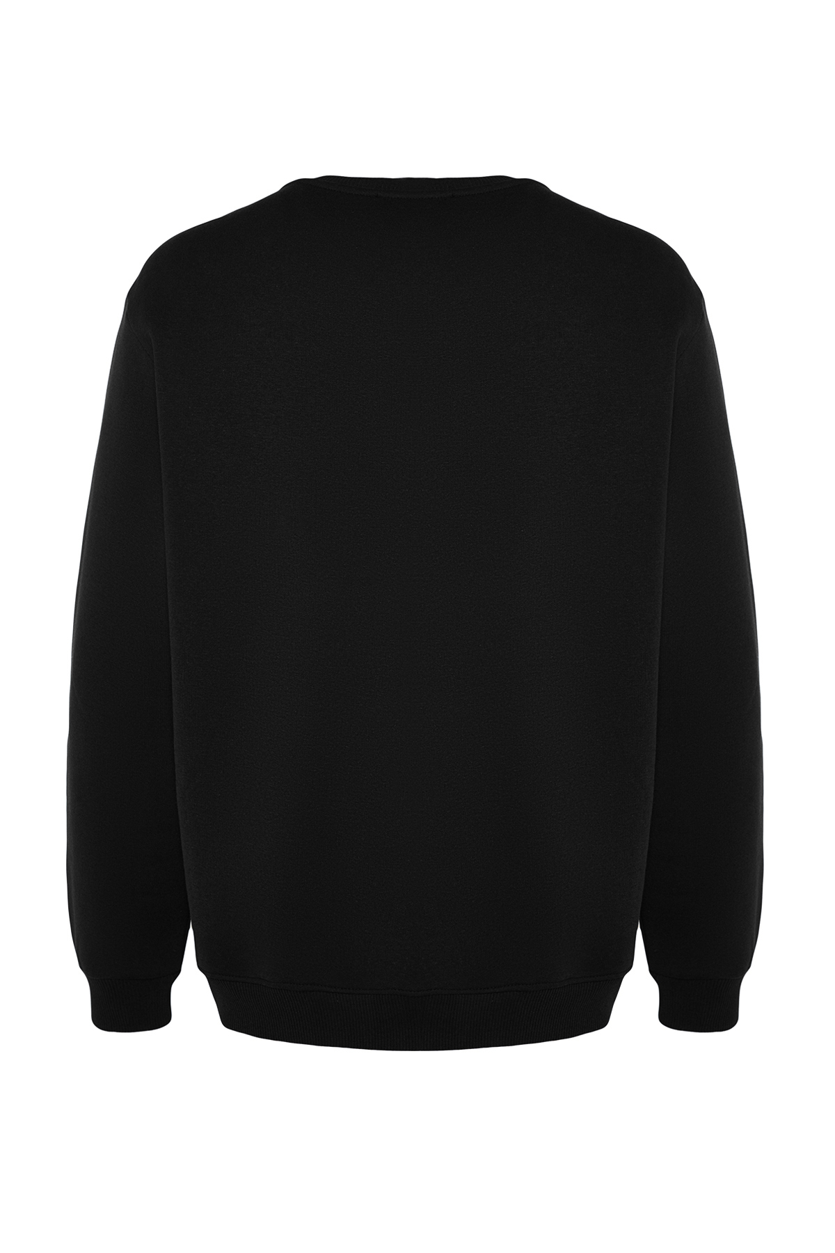 Trendyol Indigo Regular/Regular Fit Crest Vyšívaná Vnútorná Fleece Bavlnená Mikina
