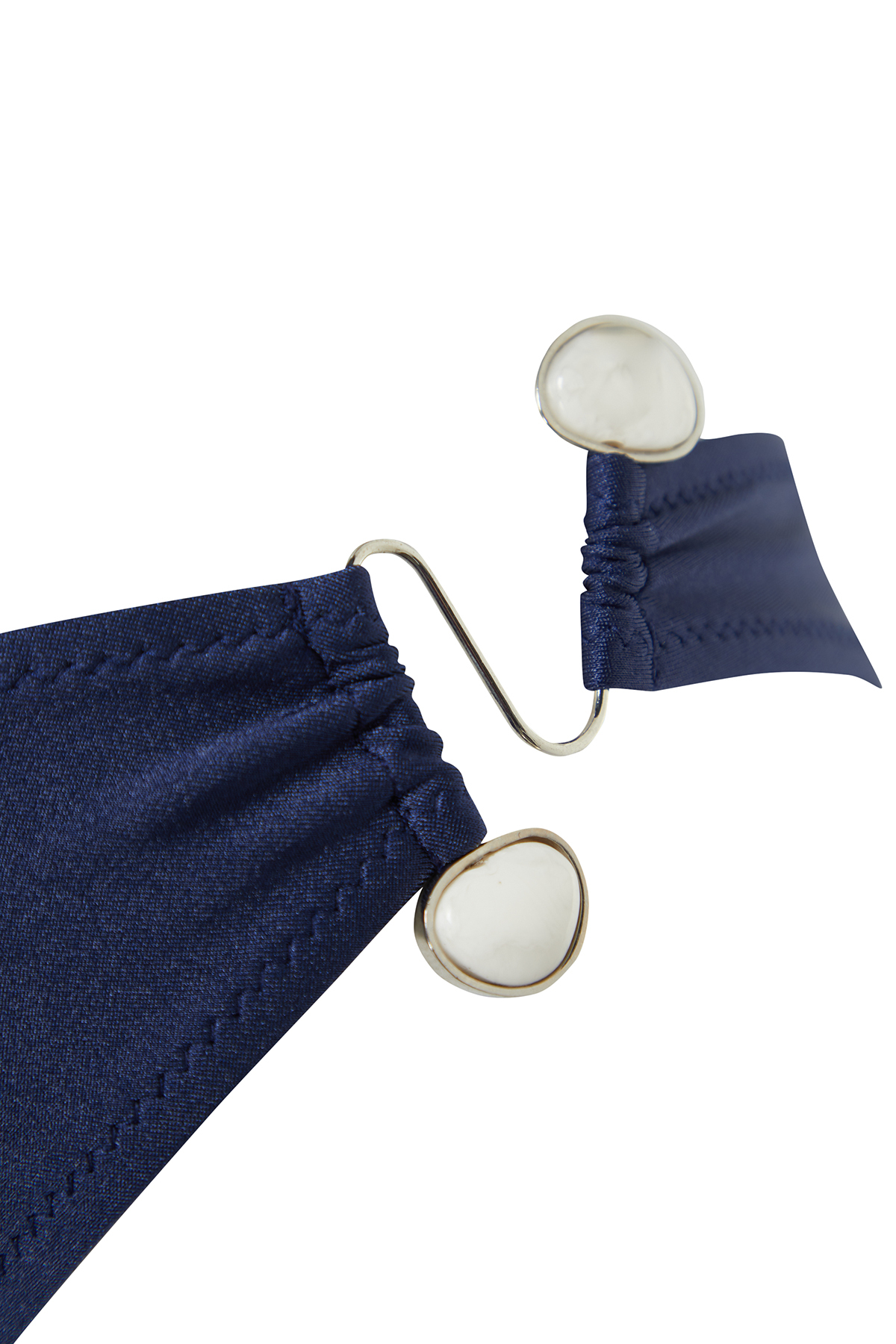 Trendyol Navy Blue Bralette Accessory High Leg Regular Bikini Set