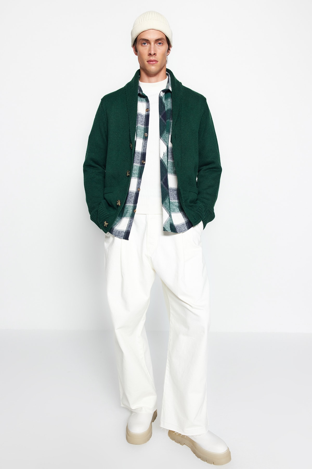 Trendyol Cardigan - Green - Regular fit