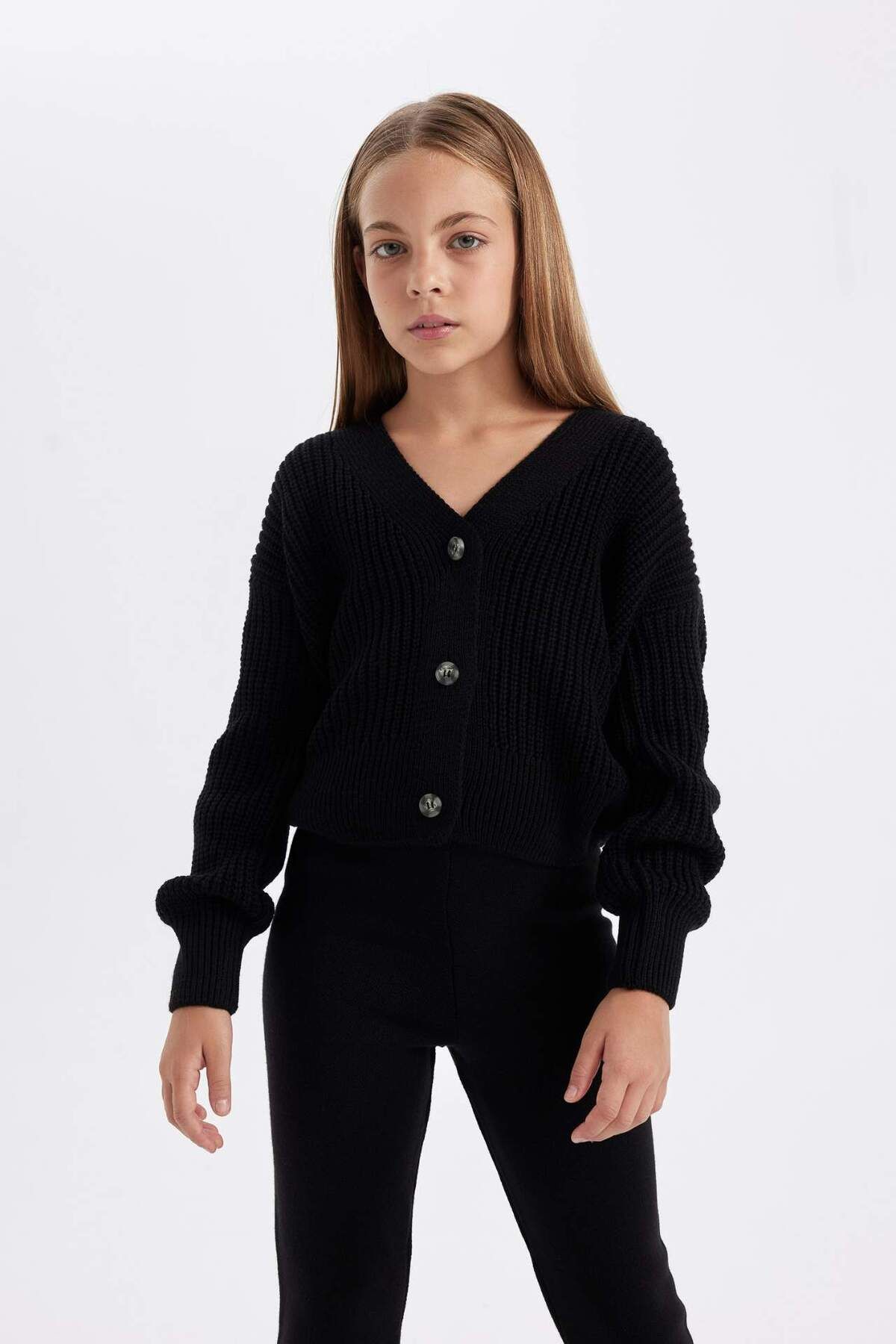 DEFACTO Girl V Neck Cardigan