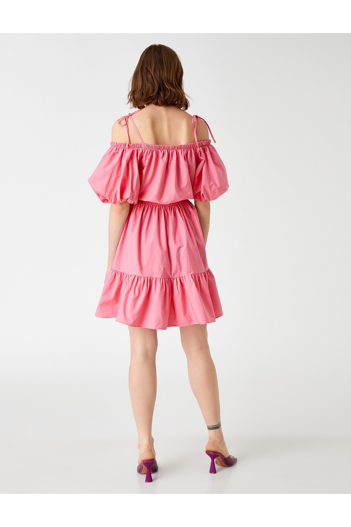 Rochie Koton până la podea cu mâneci balon