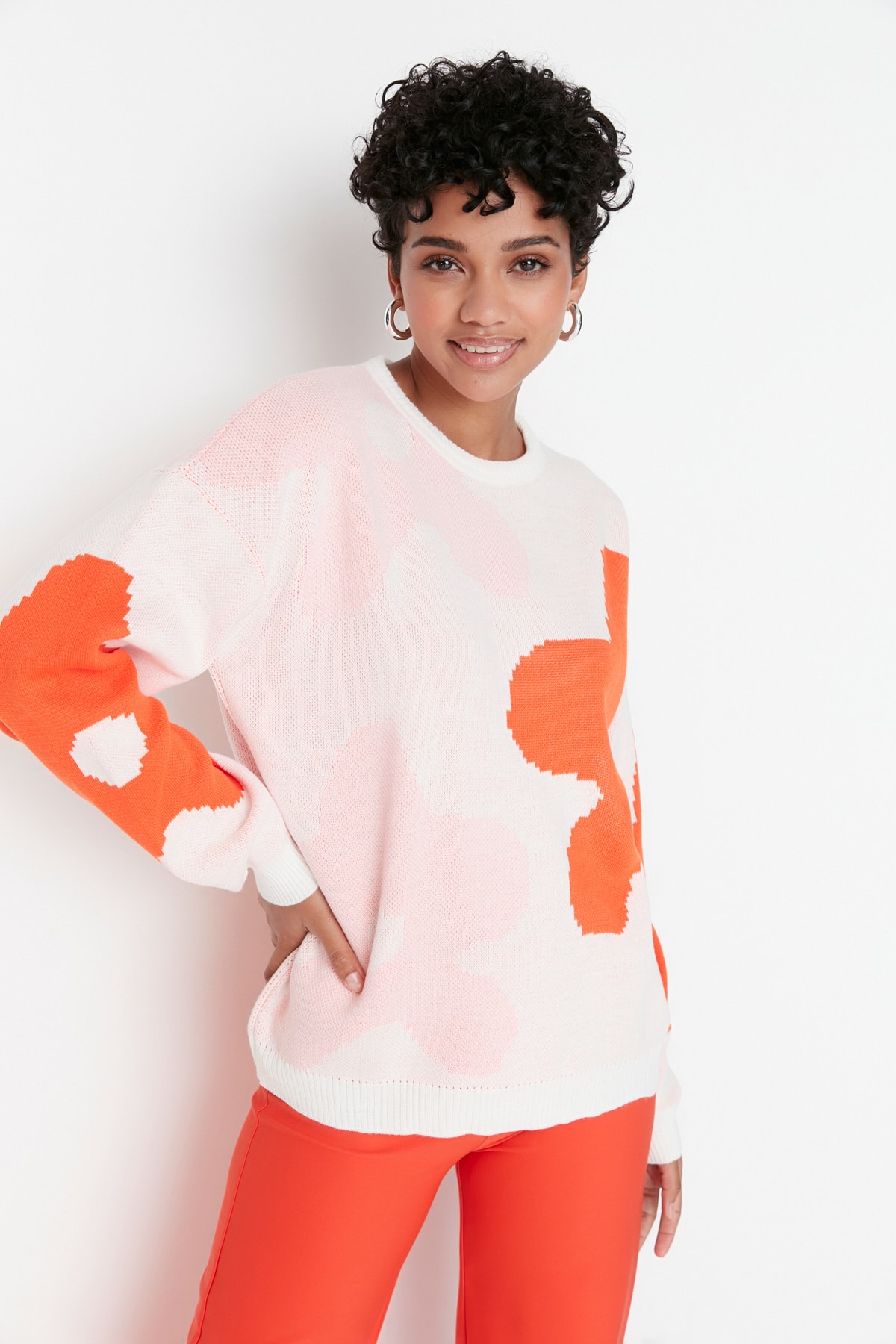 Damen Strickweste Marineblau Mit Muster - Casual Vest Von TRENDYOL, 100% Acryl