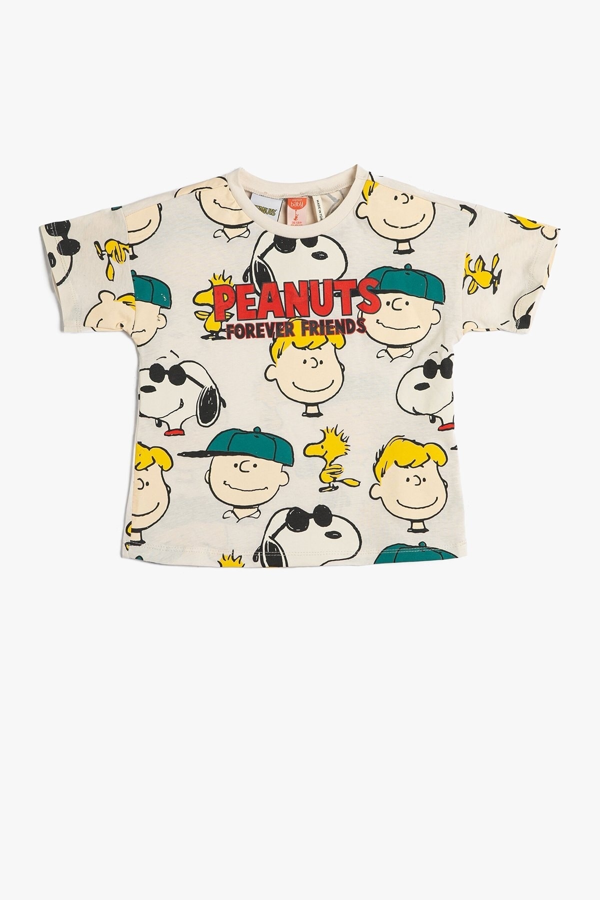 Levně Koton Baby Boy Snoopy Licensed Short Sleeve Crewneck T-Shirt 3smb10372tk