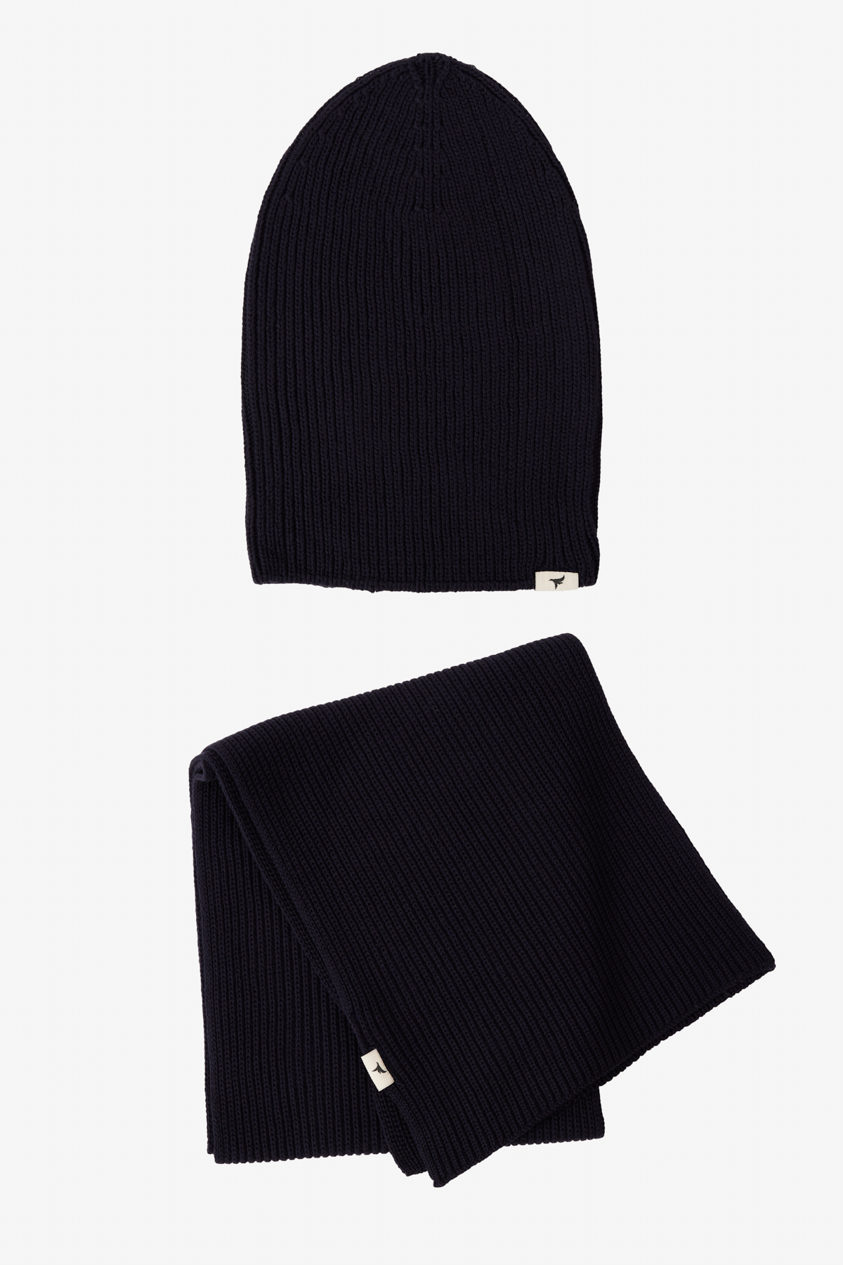 Levně AC&Co / Altınyıldız Classics Men's Black Windproof Warm Knitwear Scarf-Beanie Set