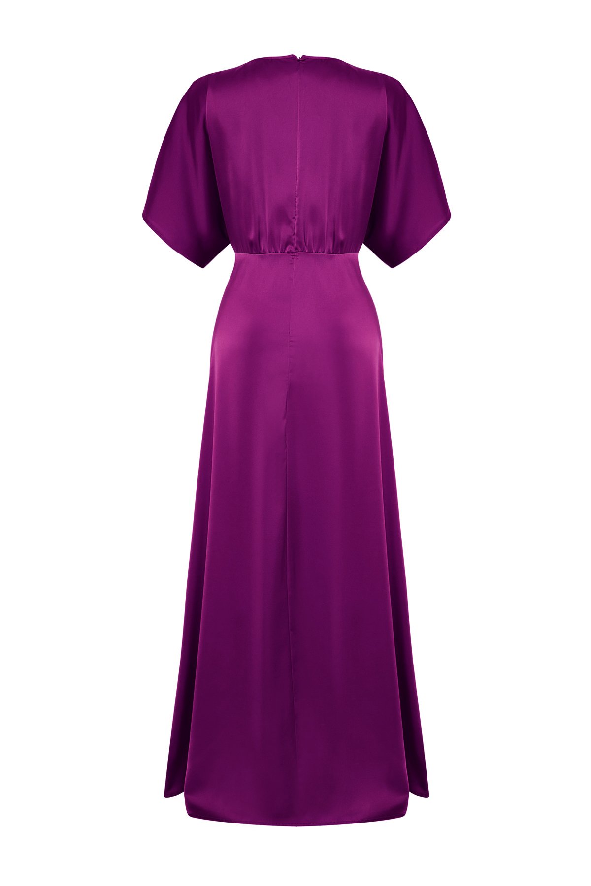 Trendyol Plum A-Cut Woven Satin Long Elegant Evening Dress