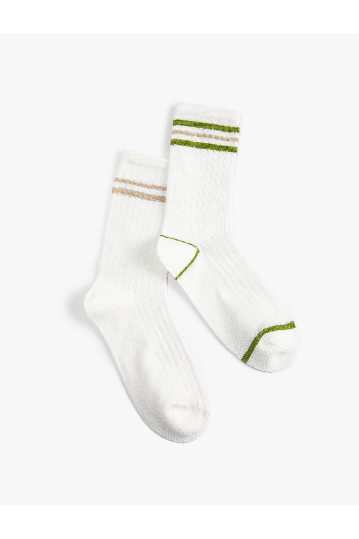 Koton Set of 2 Crepe Socks with Stripe Detail