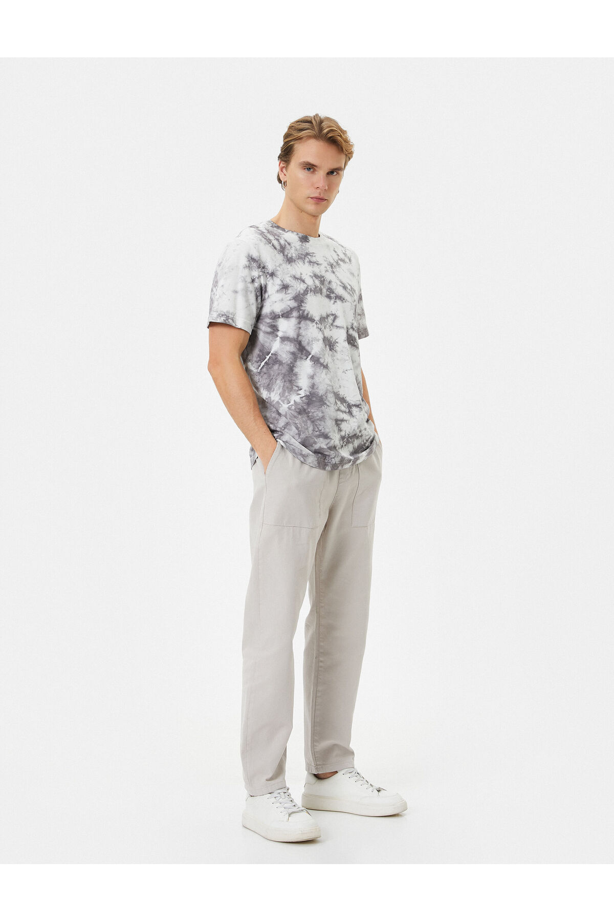 Koton Loose Trousers Laced Waist Pocket Detail
