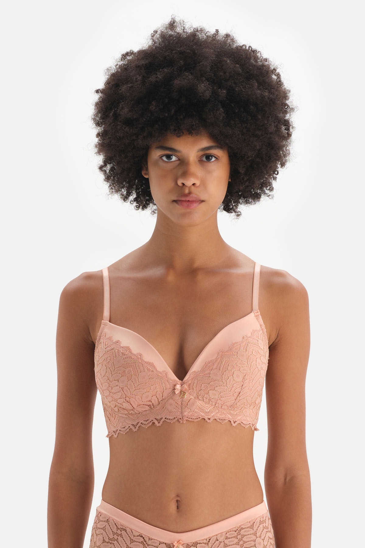 Dagi Salmon Underwired Unfilled Buy Detail Lace Bra