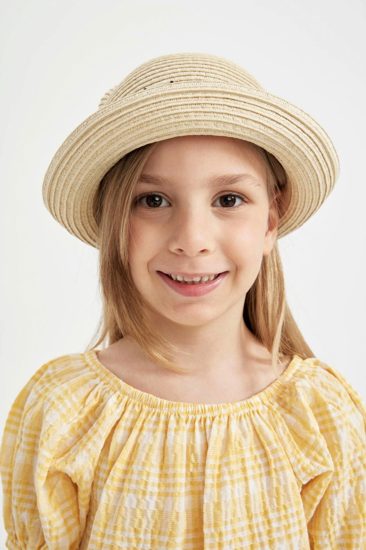 DEFACTO Girl's Embroidered Straw Hat