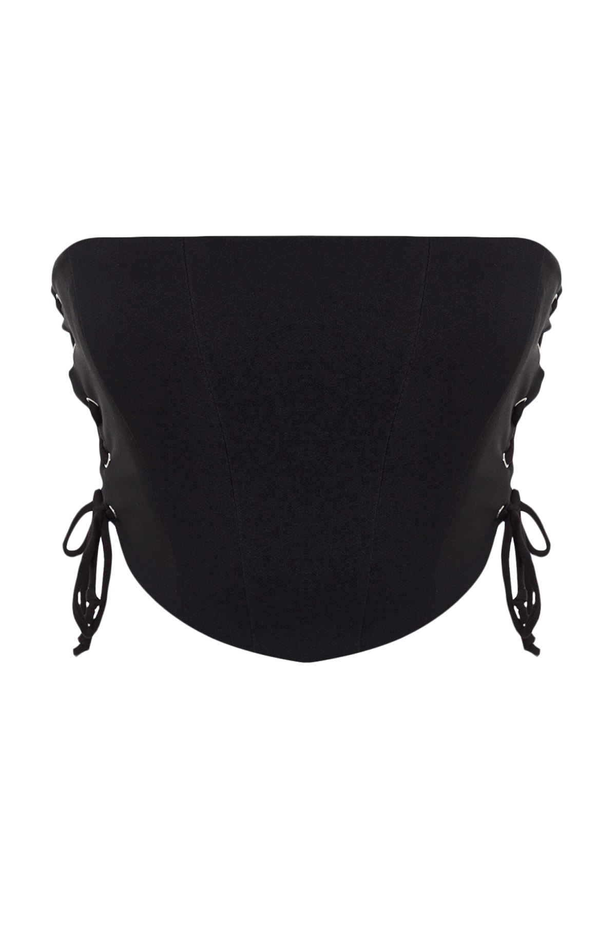 Trendyol Black Underwire Tie-Up Woven Bustier