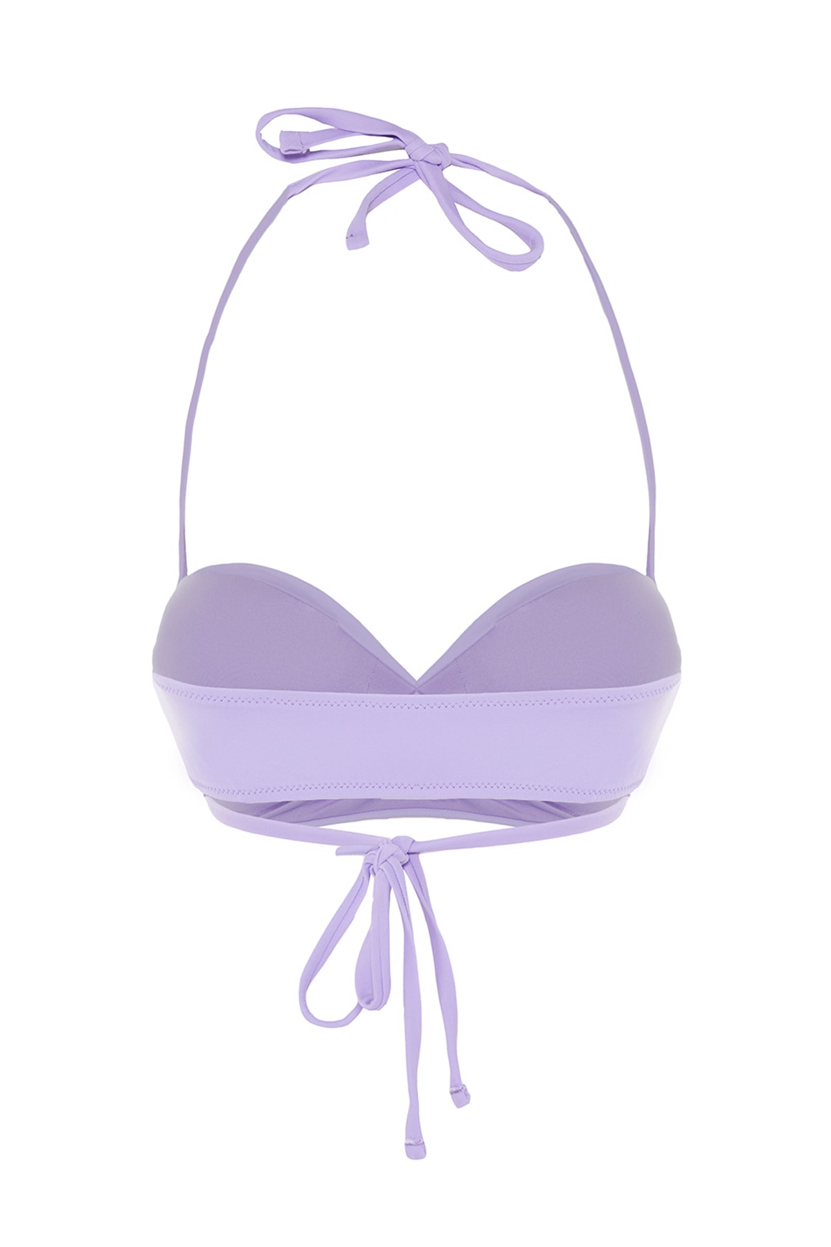 Trendyol Lilac Bralette Tie Bikini Top
