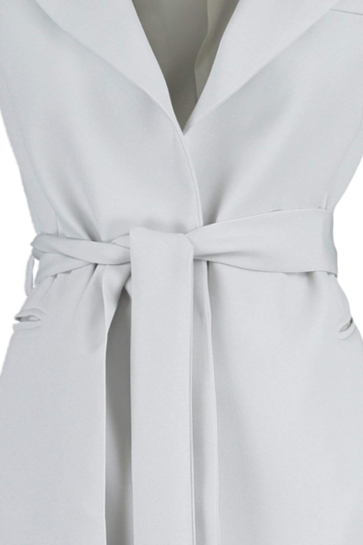 Trendyol Gray Woven Tie Detail Blazer Jacket