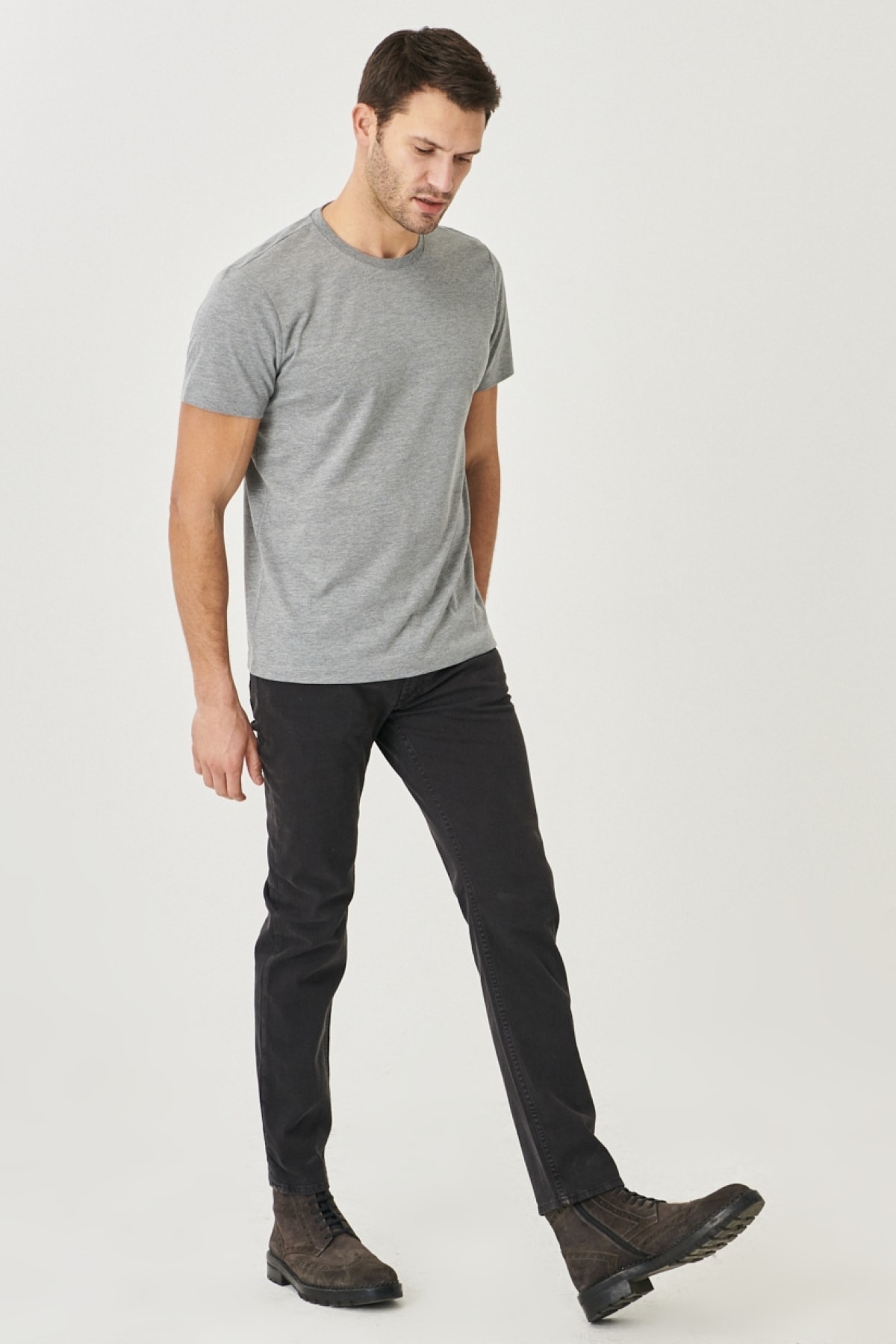 ALTINYILDIZ CLASSICS Men's Anthracite Slim Fit Slim Fit 5 Pocket Flexible Casual Trousers