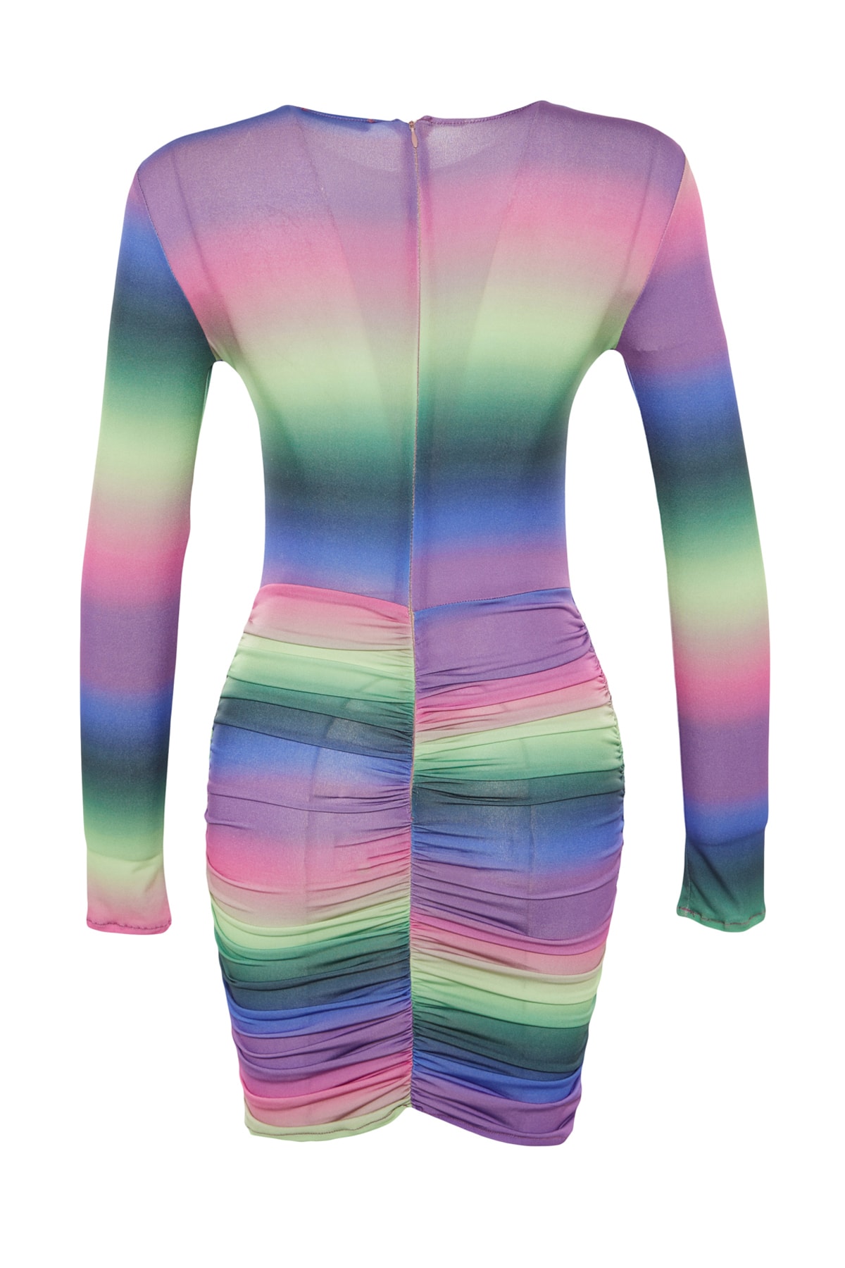 Rochie de seara multicolora, multicolora, cu talie detaliata