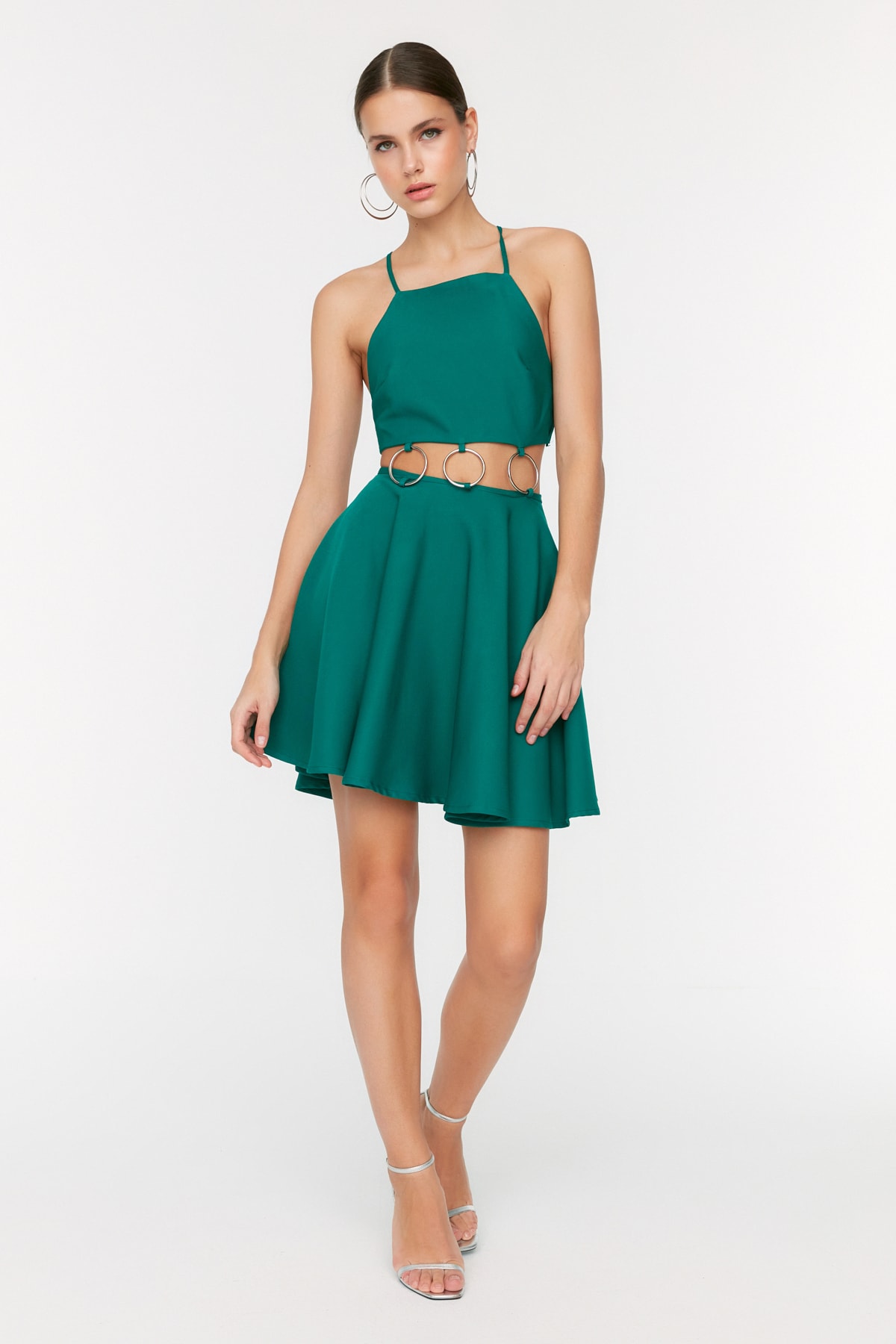 Trendyol Green Accessory Detailed Dress